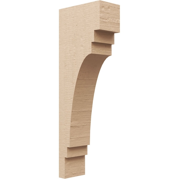Ekena Millwork 5"W x 10"D x 30"H Thin Pescadero Rough Cedar Woodgrain TimberThane Corbel, Primed Tan CORUR05X10X30PECRCPR - main